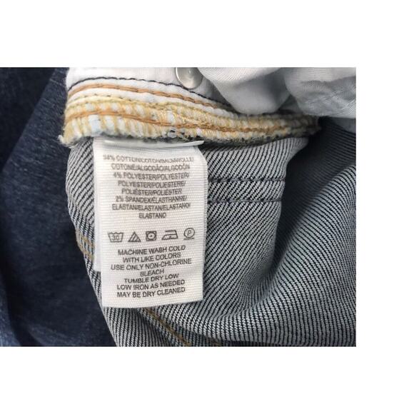 Free People Jeans Womens Size W 27R Wide Leg Flare Raw Hem Mid Rise Medium Wash - Picture 12 of 13